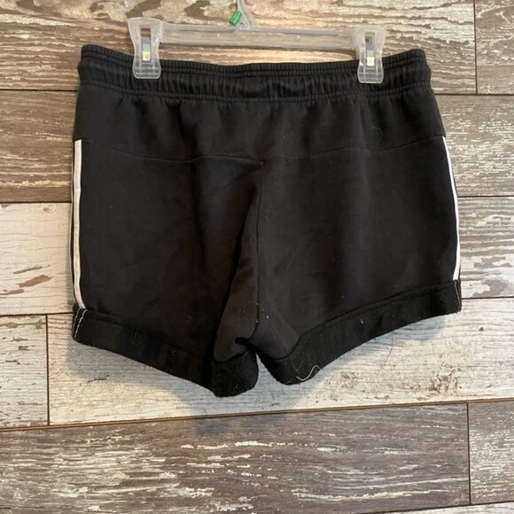 Adidas Athletic Black Women's Fleece Jogger Gym Sweat shorts - Picture 3 of 4